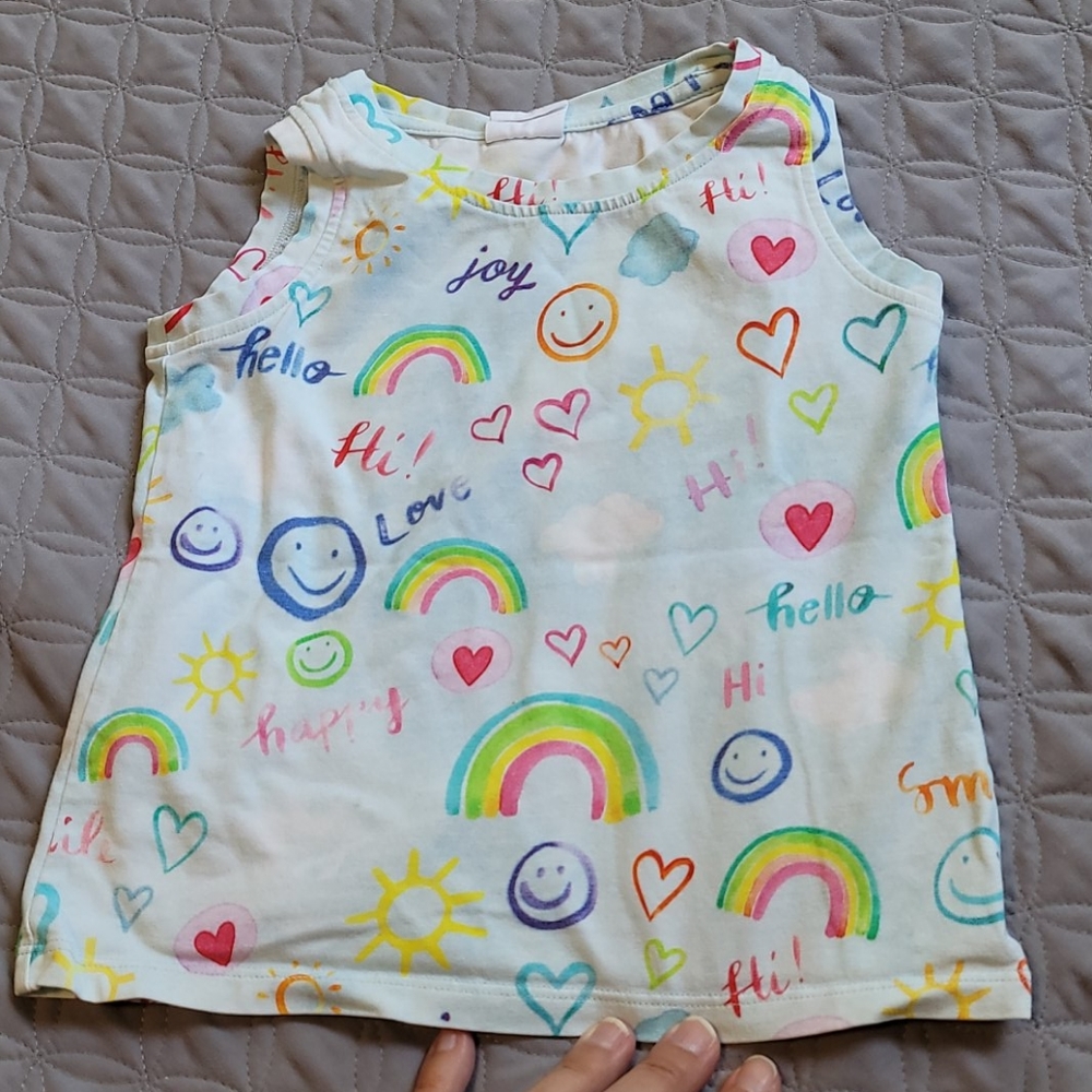 Little Skye rainbow sky tank top